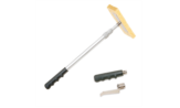 Telescopic wand adaptor with belt clip
